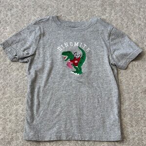 Janie and Jack Gray Dino Tee